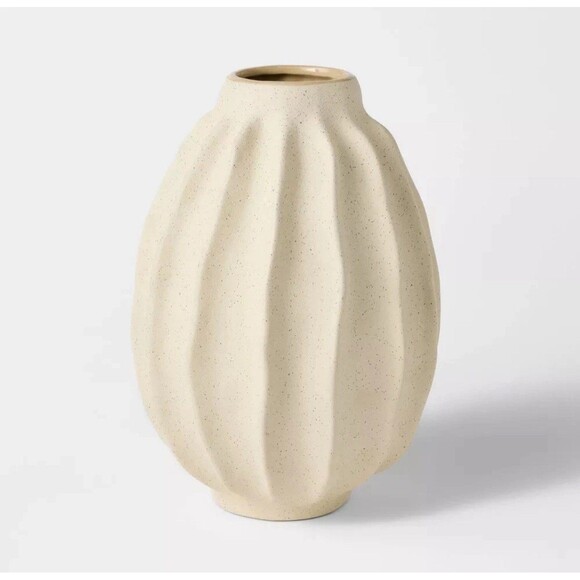 Tall Wavy Ceramic Vase - Threshold designed with Studio McGee - Picture 1 of 8